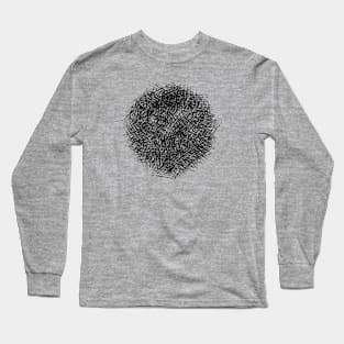 Black and White Abstract Long Sleeve T-Shirt